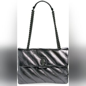 Kurt Geiger London Metallic Leather Soho Shoulder Bag.
